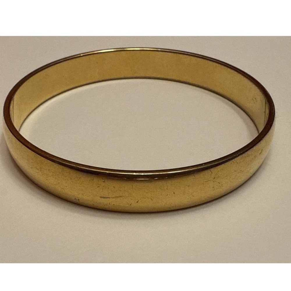 Monet Gold Tone Bangle Bracelet 8” - Vintage